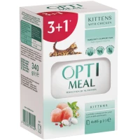 OPTIMEAL Kitten Chicken Набір вологих кормів для кошенят 3+1 (з куркою)