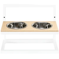 HARLEY AND CHO Lift Beige Stone + White Миски для собак на підставці