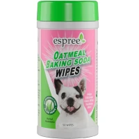 ESPREE Oatmeal Baking Soda Wipes Вологі серветки для собак (з питною содою та протеїнами вівса)