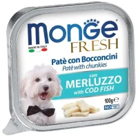 MONGE Dog Fresh Вологий корм для дорослих собак усіх порід (з тріскою)