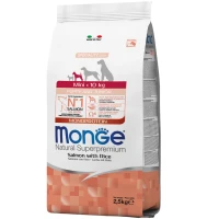 MONGE Dog Mini Puppy & Junior Monoprotein Сухий корм для цуценят малих порід (з лососем)
