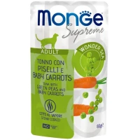MONGE Cat Adult Вологий корм для дорослих котів (з тунцем, зеленим горошком та молодою морквою)