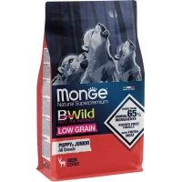 MONGE Dog Bwild Low Grain Puppy & Junior Сухой корм для щенков всех пород (с олениной)