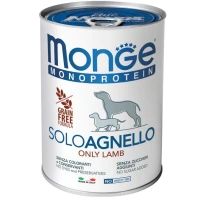MONGE Dog SOLO 100% Monoprotein Вологий корм для дорослих собак усіх порід (з ягням)