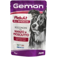 MONGE GEMON Dog Wet Adult Вологий корм для дорослих собак усіх порід (з яловичиною та шинкою)