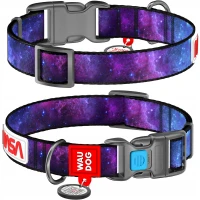 COLLAR WAUDOG Nylon M Нашийник для собак з QR паспортом "NASA21"