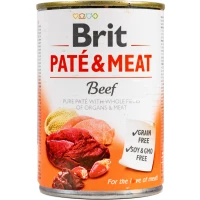 BRIT Pate and Meat Dog Вологий корм для дорослих собак усіх порід (з яловичиною)