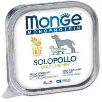 MONGE Dog SOLO 100% Monoprotein Вологий корм для дорослих собак усіх порід (з куркою)