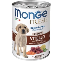 MONGE Dog Fresh Puppy Влажный корм для щенков всех пород (с телятиной и овощами)
