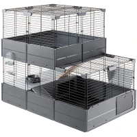 FERPLAST Multipla Double Black Двоповерхова модульна клітка для кроликів та морських свинок